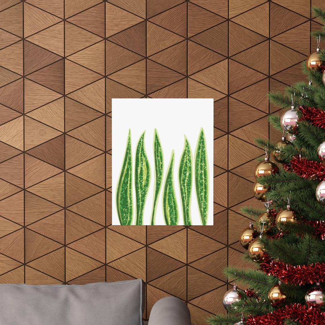 Snake Plant Print The Potted Pixel Large Botanical Poster Matte Finish Unframed Wall Art