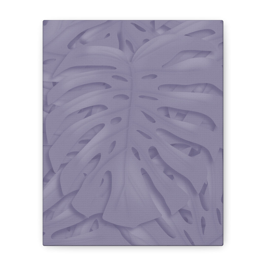 Violet Monstera Canvas Print Stretched Matte Wall Art for Bedroom and Living Room Decor
