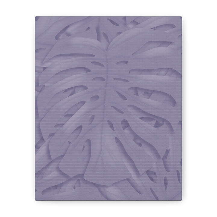 Violet Monstera Canvas Print Stretched Matte Wall Art for Bedroom and Living Room Decor
