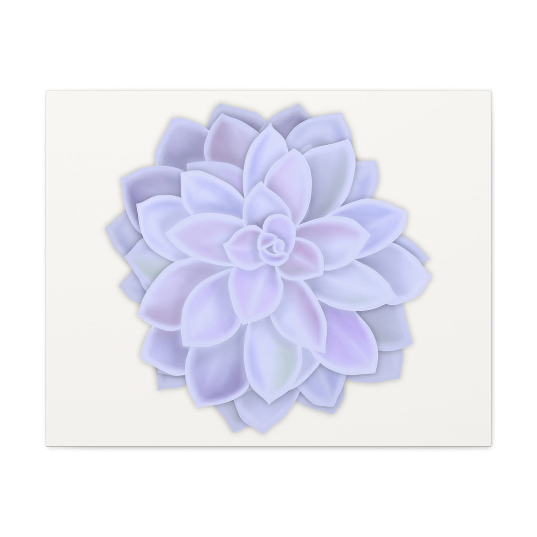 Succulent Canvas Art Pastel Rosette Canvas Durable Cotton Print Botanical Wall Art
