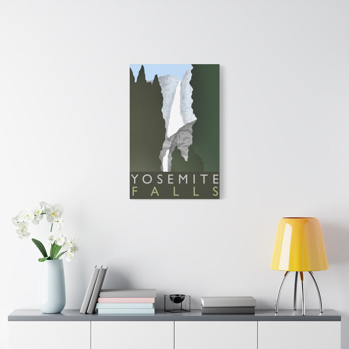 Minimalist Yosemite Waterfall Canvas Wall Art With Matte Finish For Living Room Decor