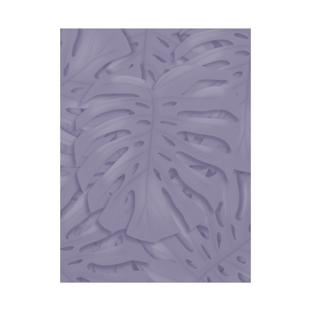 Violet Monstera Canvas Print Stretched Matte Wall Art for Bedroom and Living Room Decor