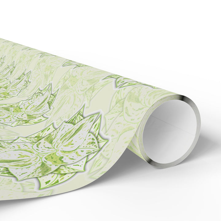 Snow Queen Pothos Floral Wrapping Paper – Elegant Leaf Pattern Gift Wrap for Weddings, Spring & Nature Lovers