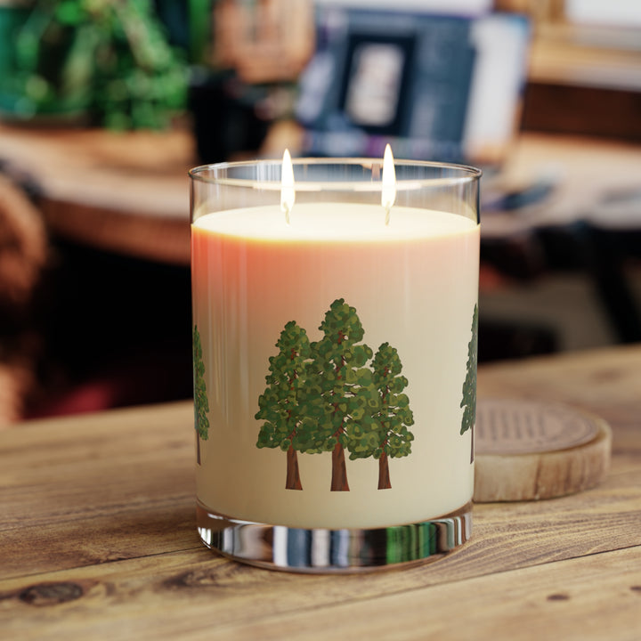 Coastal Redwoods Scented Candle 11 Oz White Tea Fig Minted Lavender Sage Ocean Mist Moss