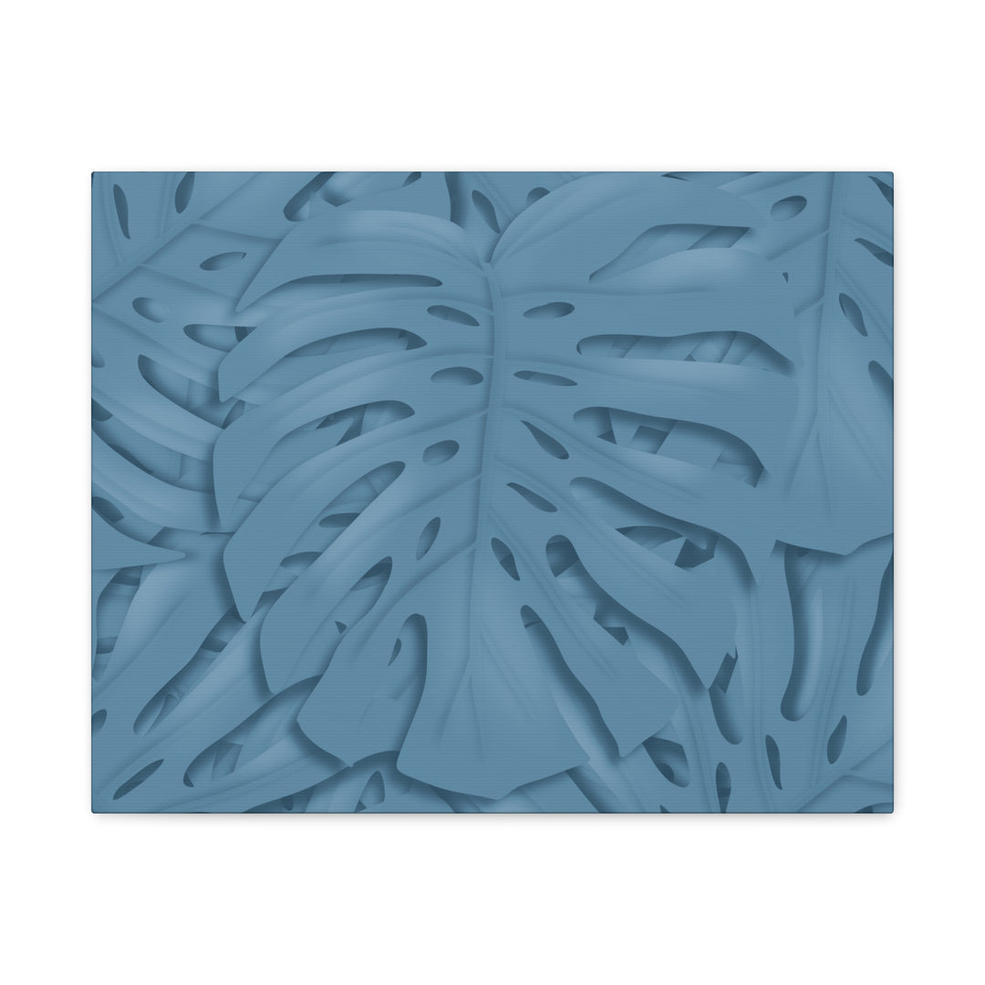 Monstera Canvas Art Blue Monstera Print With Durable Matte Finish For Modern Indoor Wall Decor