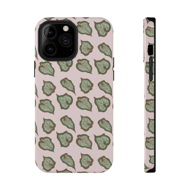 Begonia Pattern Phone Case – Dual Layer Protective Cover