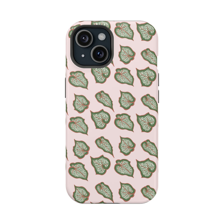 Begonia Pattern Phone Case – Dual Layer Protective Cover