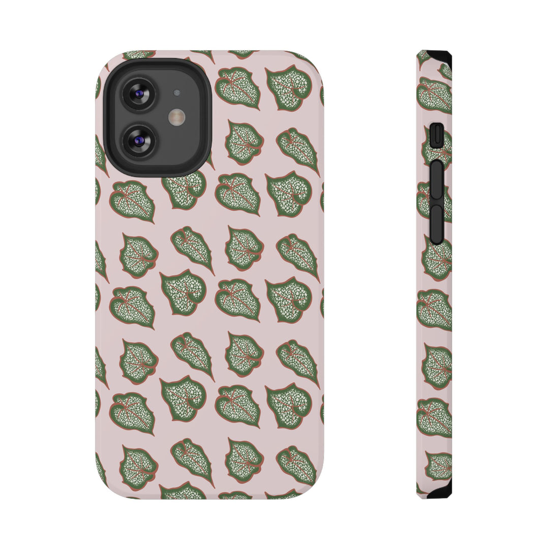 Begonia Pattern Phone Case – Dual Layer Protective Cover
