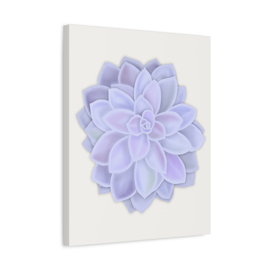 Succulent Canvas Art Pastel Rosette Canvas Durable Cotton Print Botanical Wall Art