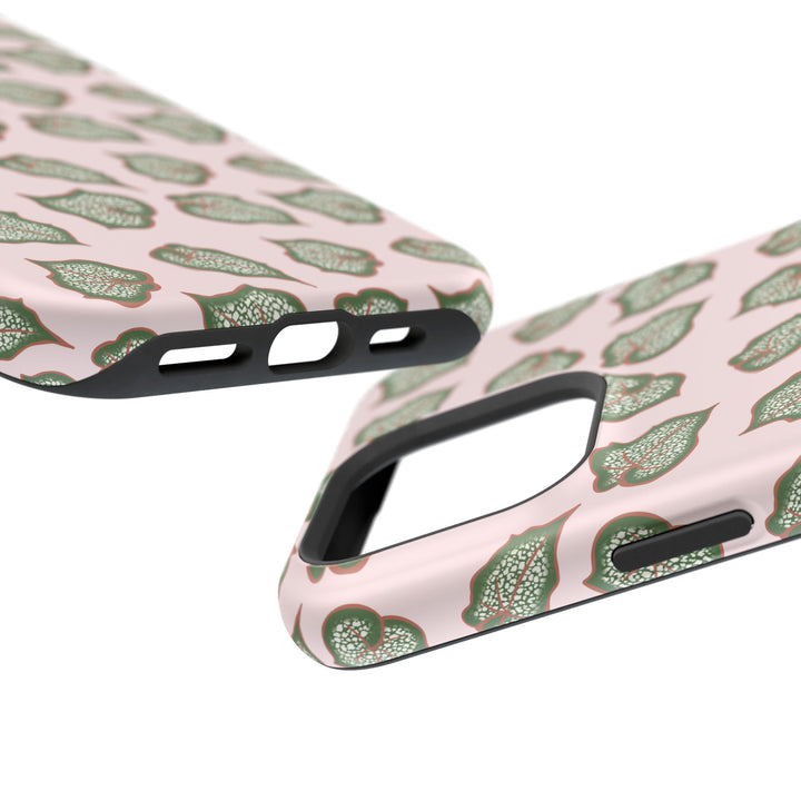 Begonia Pattern Phone Case – Dual Layer Protective Cover