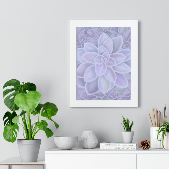 Graptopetalum Murasaki Succulent Framed Print – Botanical Wall Art - The Potted Pixel