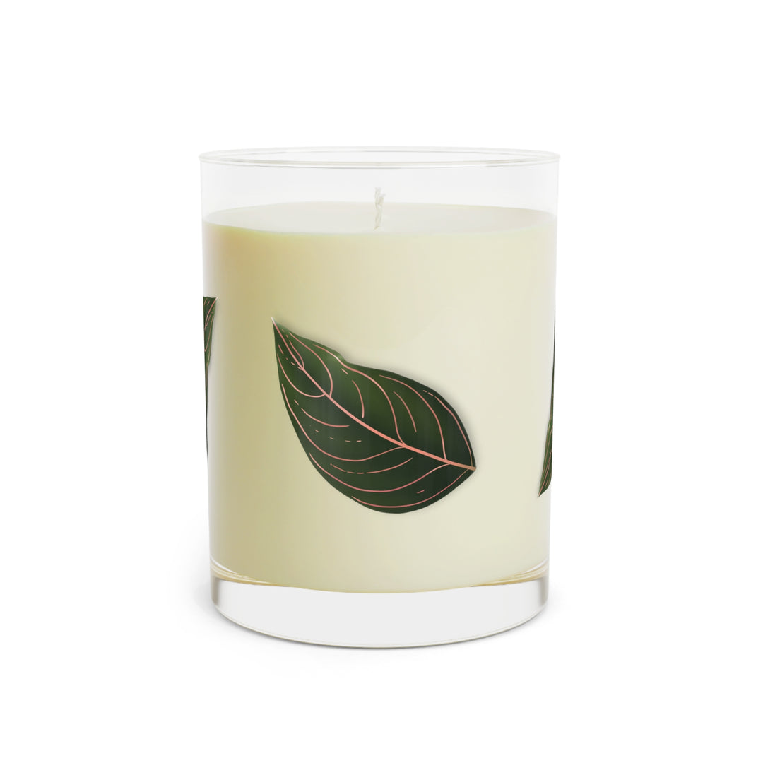 Aglaonema Rotundum 11oz Soy Wax Candle Double Wick White Tea Fig Lavender Sage Ocean Mist Moss