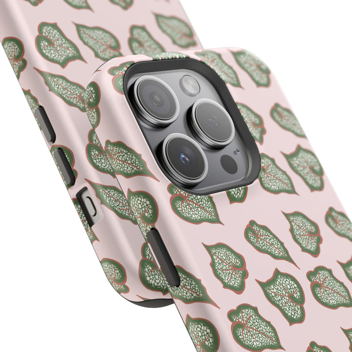 Begonia Pattern Phone Case – Dual Layer Protective Cover