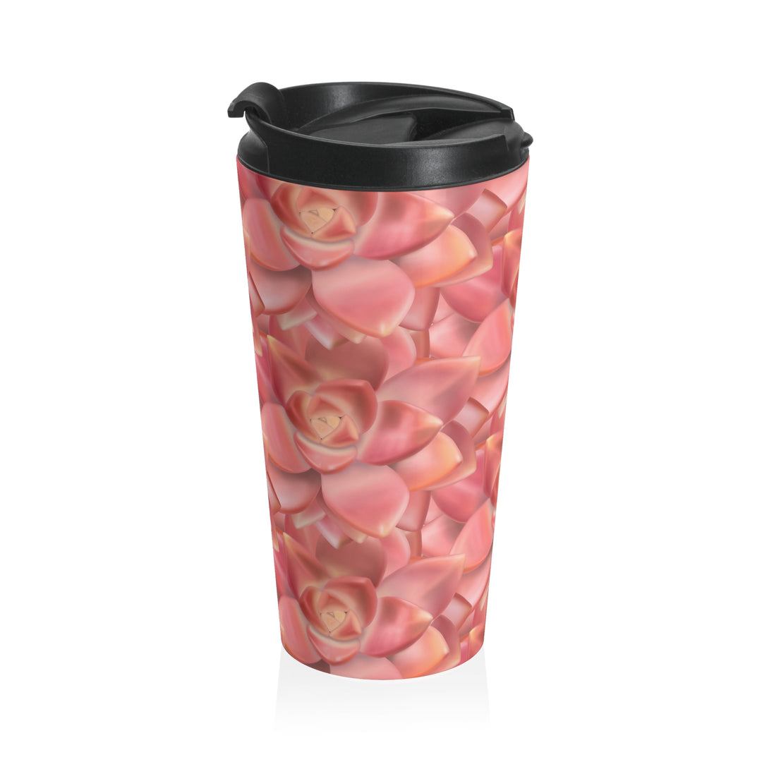 Succulent Tumbler 20 Oz Stainless Steel Vacuum Insulated Cup With Rosette Pattern