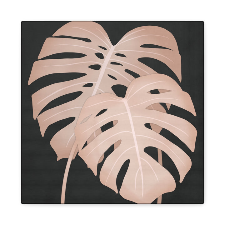 Pink Monstera Canvas Print – Botanical Wall Art