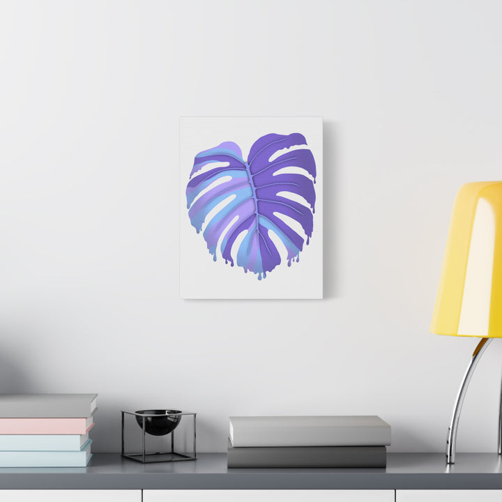 Purple Monstera Canvas Print The Potted Pixel Modern Wall Art For Living Room Decor