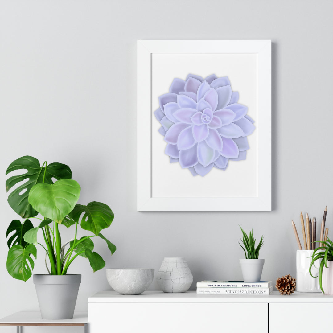 Graptopetalum Murasaki Succulent Framed Print – Botanical Wall Art - The Potted Pixel