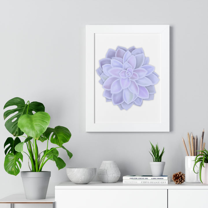 Graptopetalum Murasaki Succulent Framed Print – Botanical Wall Art - The Potted Pixel