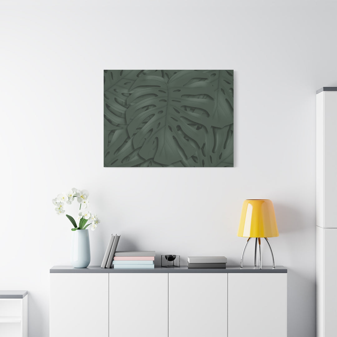 Monstera Canvas Art Tropical Leaf Wall Decor Durable Matte Finish Cotton Canvas Print 24x36