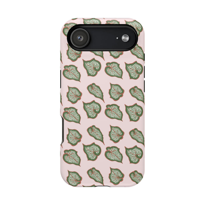 Begonia Pattern Phone Case – Dual Layer Protective Cover