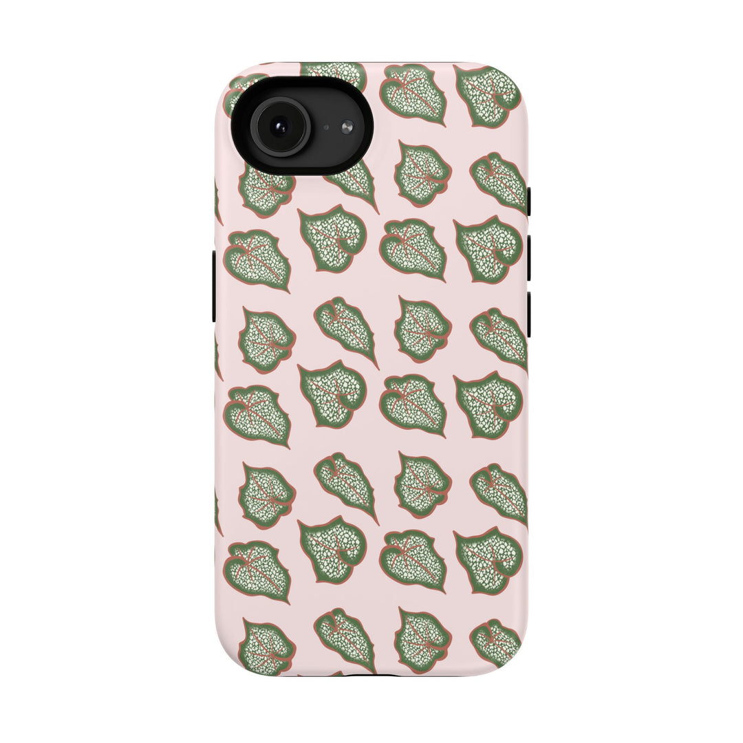 Begonia Pattern Phone Case – Dual Layer Protective Cover