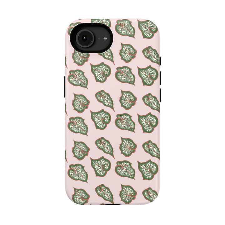 Begonia Pattern Phone Case – Dual Layer Protective Cover
