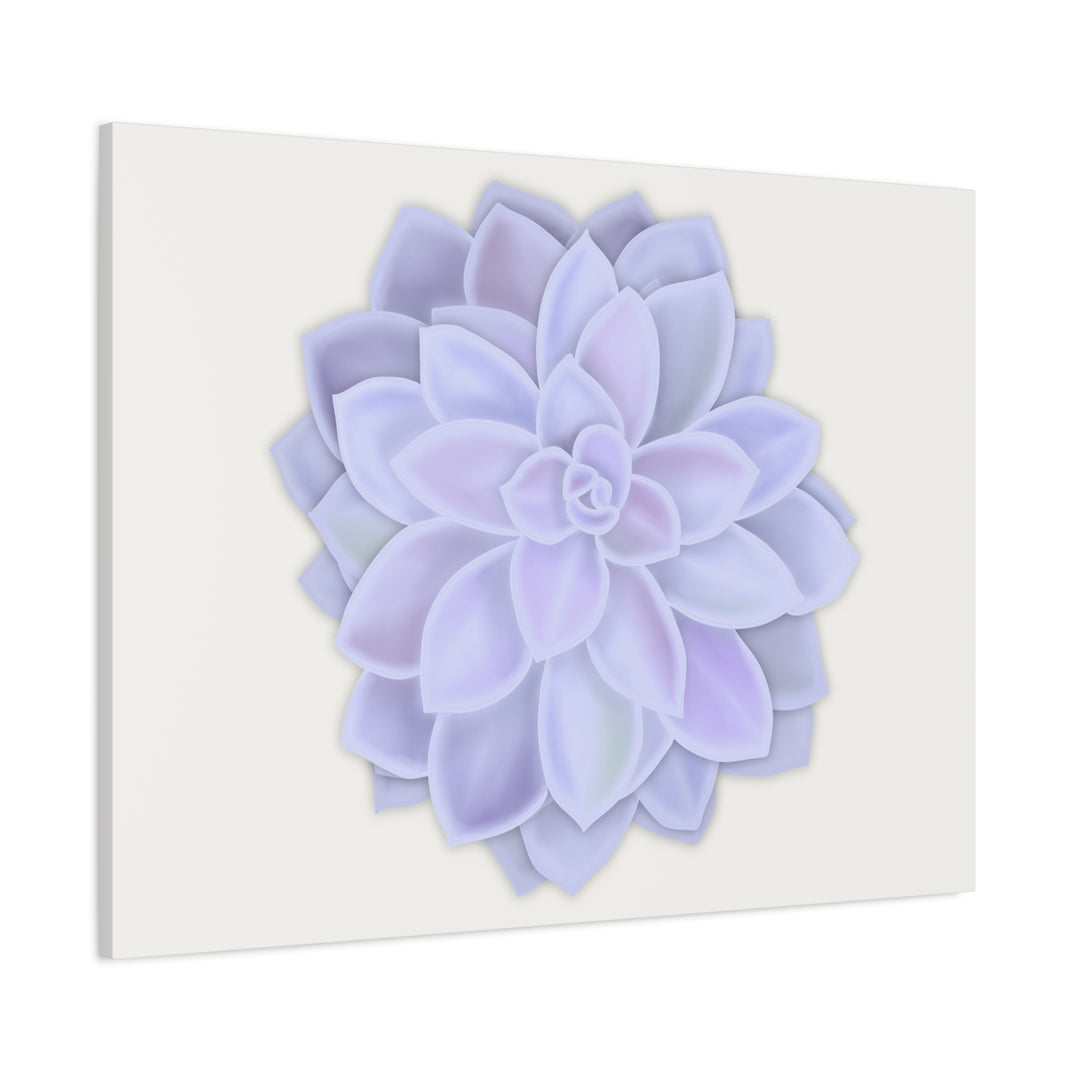 Succulent Canvas Art Pastel Rosette Canvas Durable Cotton Print Botanical Wall Art