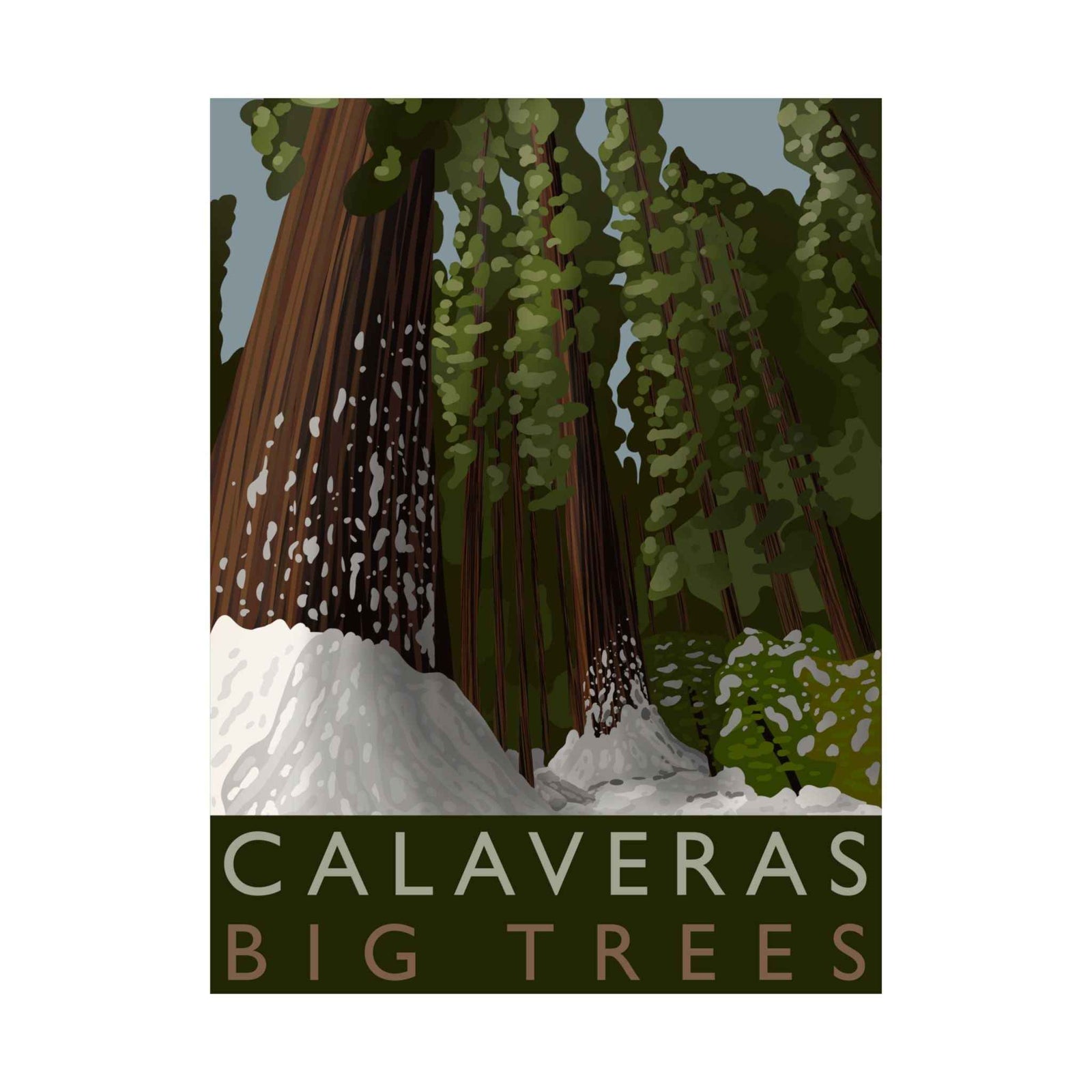 Calaveras Big Trees Minimalist Print