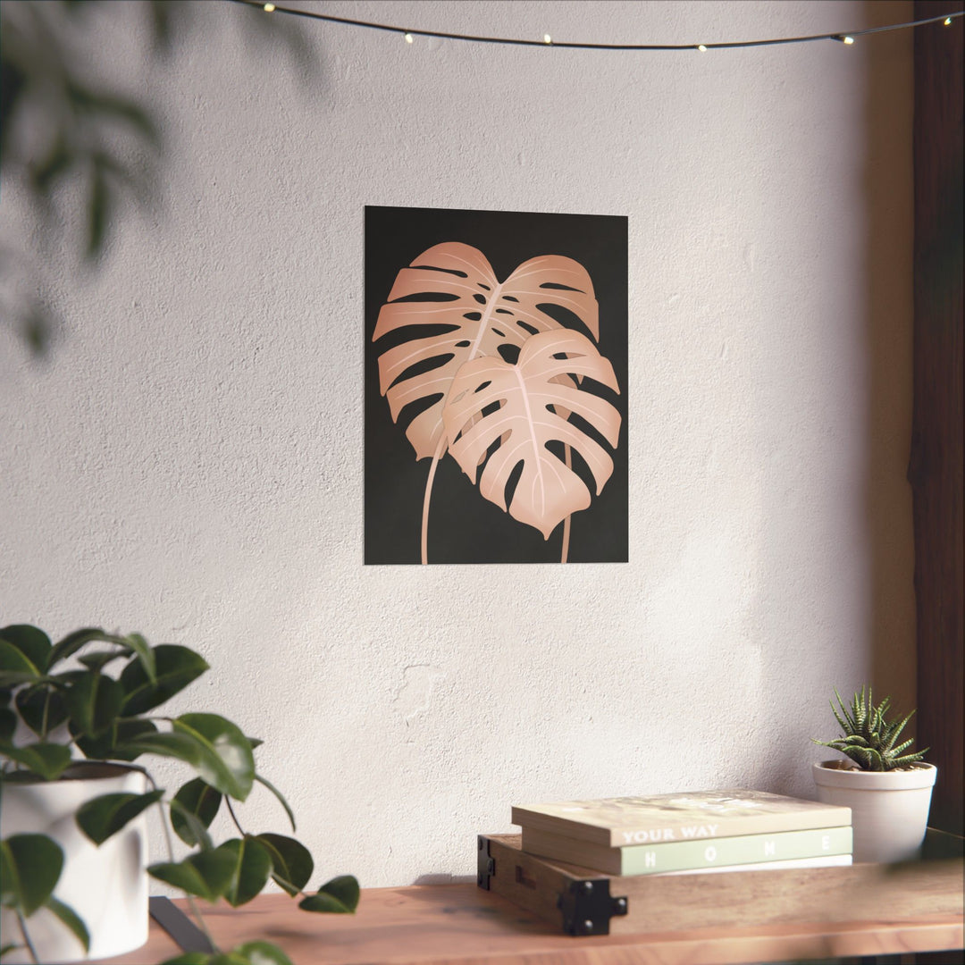 Pink Monstera Botanical Print – Unframed Wall Art