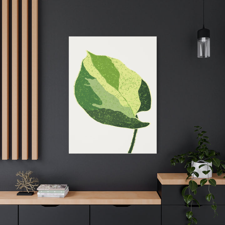 Manjula Pothos Botanical Canvas Print Matte Finish Stretched Canvas Wall Art 1.25 Inch Depth