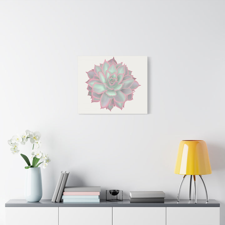 Echeveria Violet Queen Canvas Wall Art Rosette Succulent Print With Matte Finish