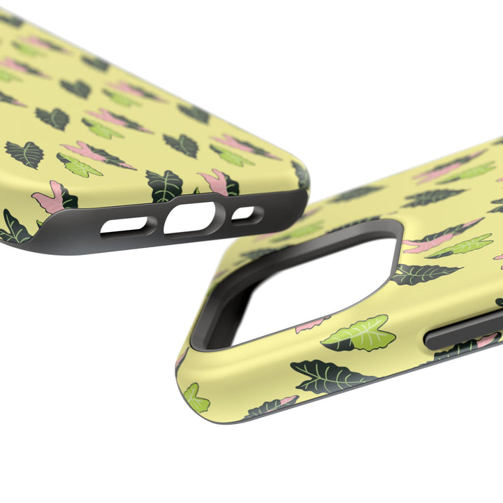 Alocasia Pattern Phone Case – Dual Layer Protective Cover