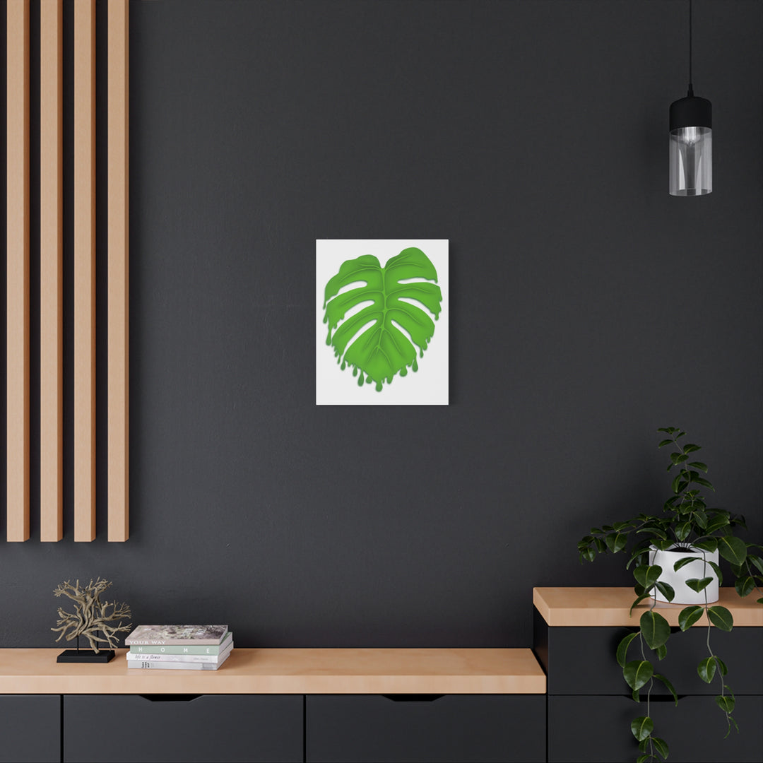 Melting Monstera Canvas Wall Art Large Botanical Print On Premium Cotton With Matte Finish For Indoor Decor