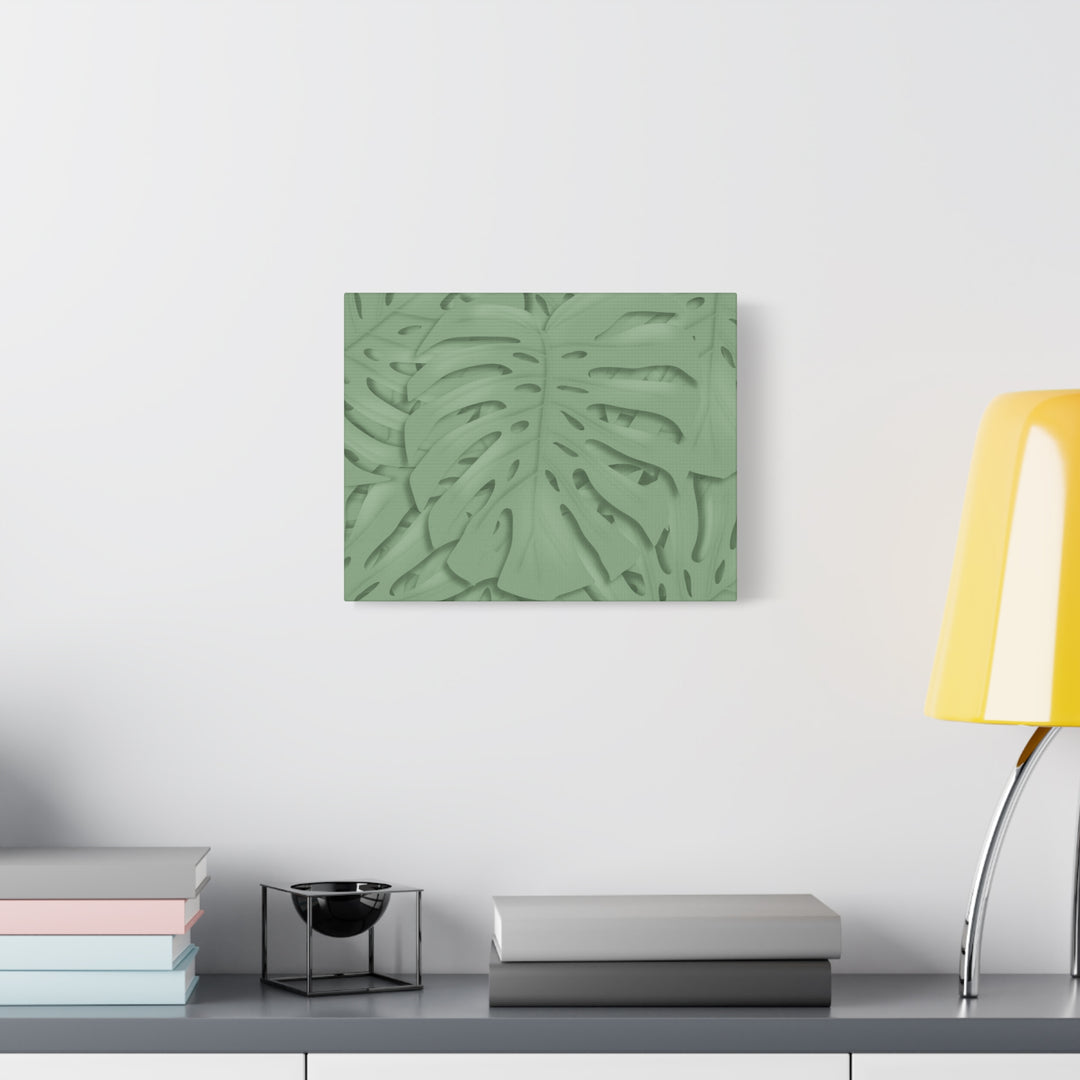 Monstera Canvas Art The Potted Pixel 24x36 Inches Matte Finish Wall Decor Botanical Green Leaf Print