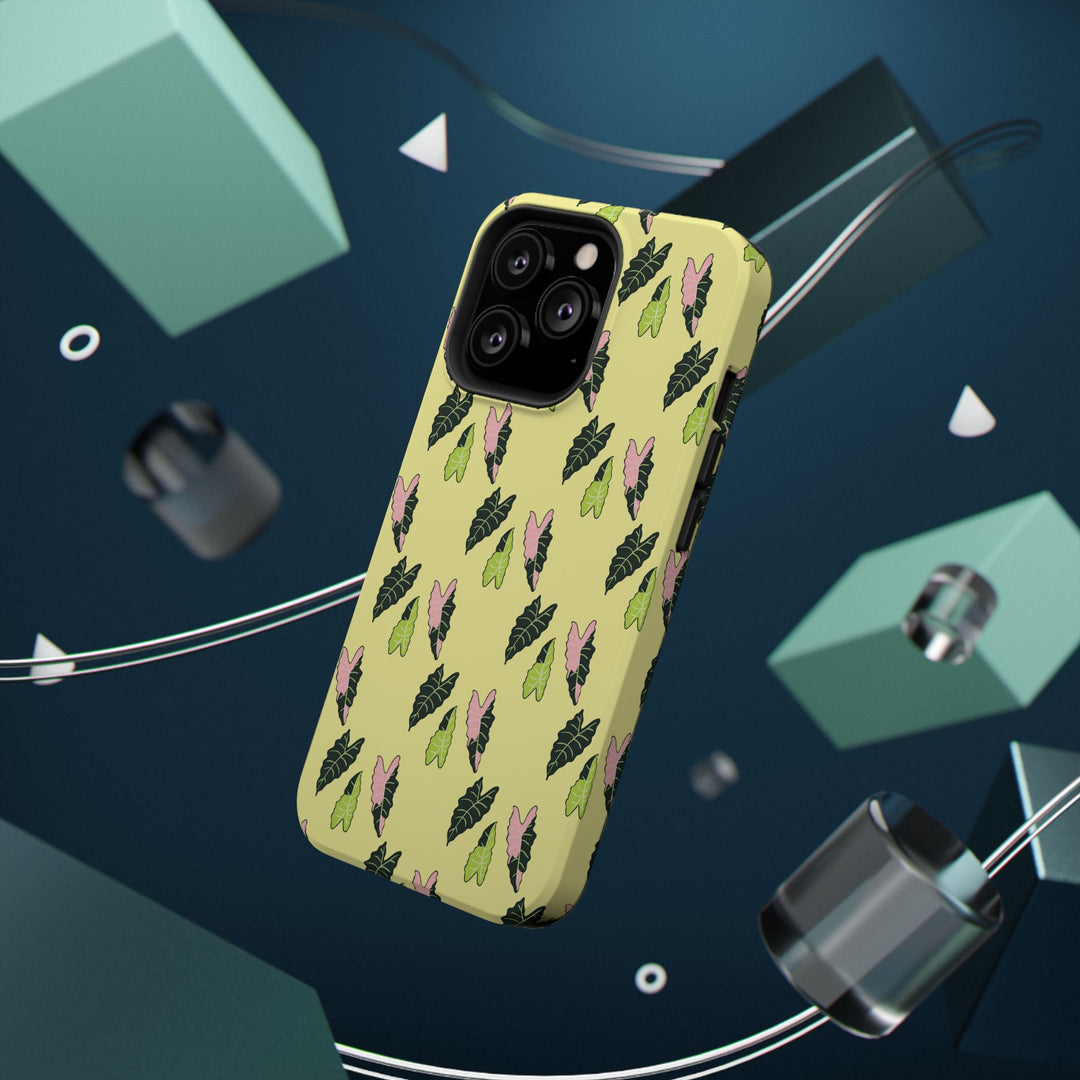Alocasia Pattern Phone Case – Dual Layer Protective Cover