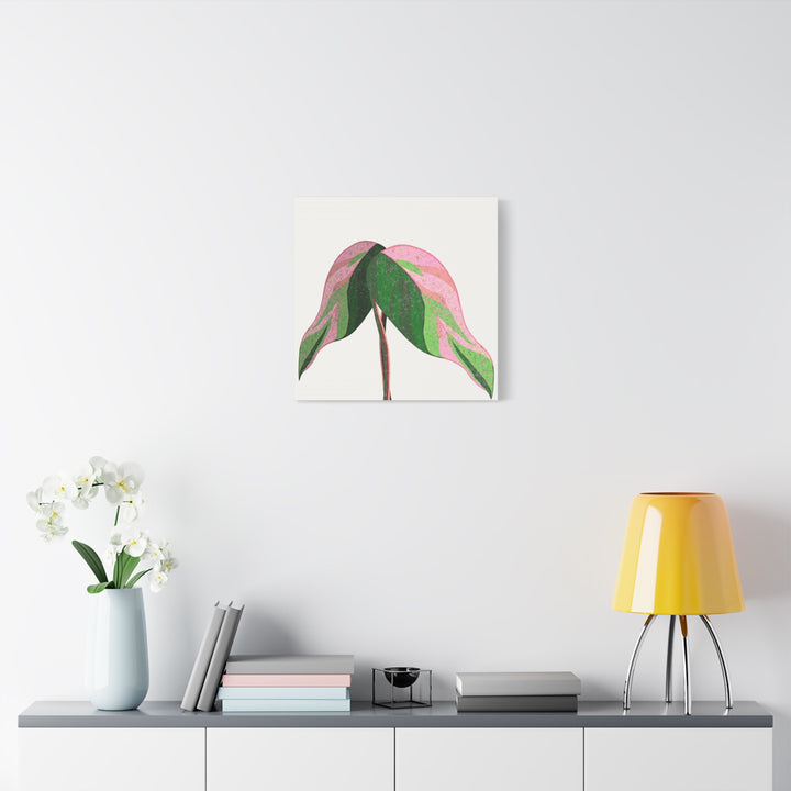 Pink Princess Philodendron Canvas Print Botanical Wall Art For Indoor Decor Modern Living Room Poster