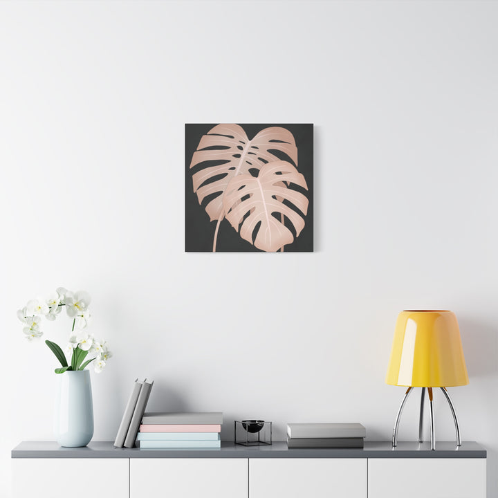 Pink Monstera Canvas Print – Botanical Wall Art