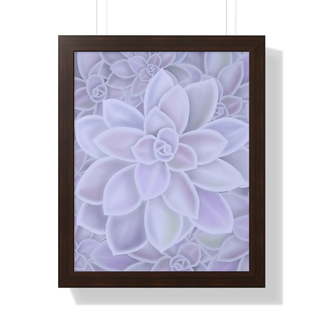 Graptopetalum Murasaki Succulent Framed Print – Botanical Wall Art - The Potted Pixel
