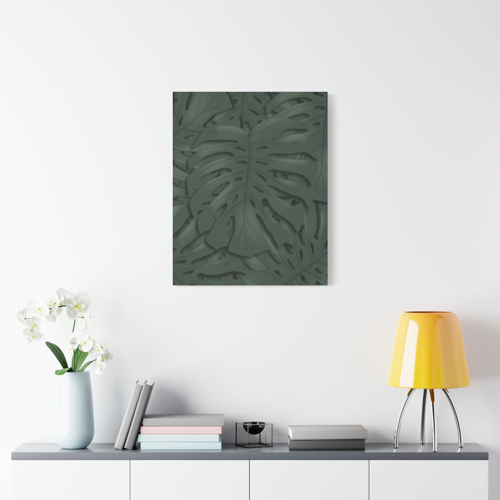 Monstera Canvas Art Tropical Leaf Wall Decor Durable Matte Finish Cotton Canvas Print 24x36