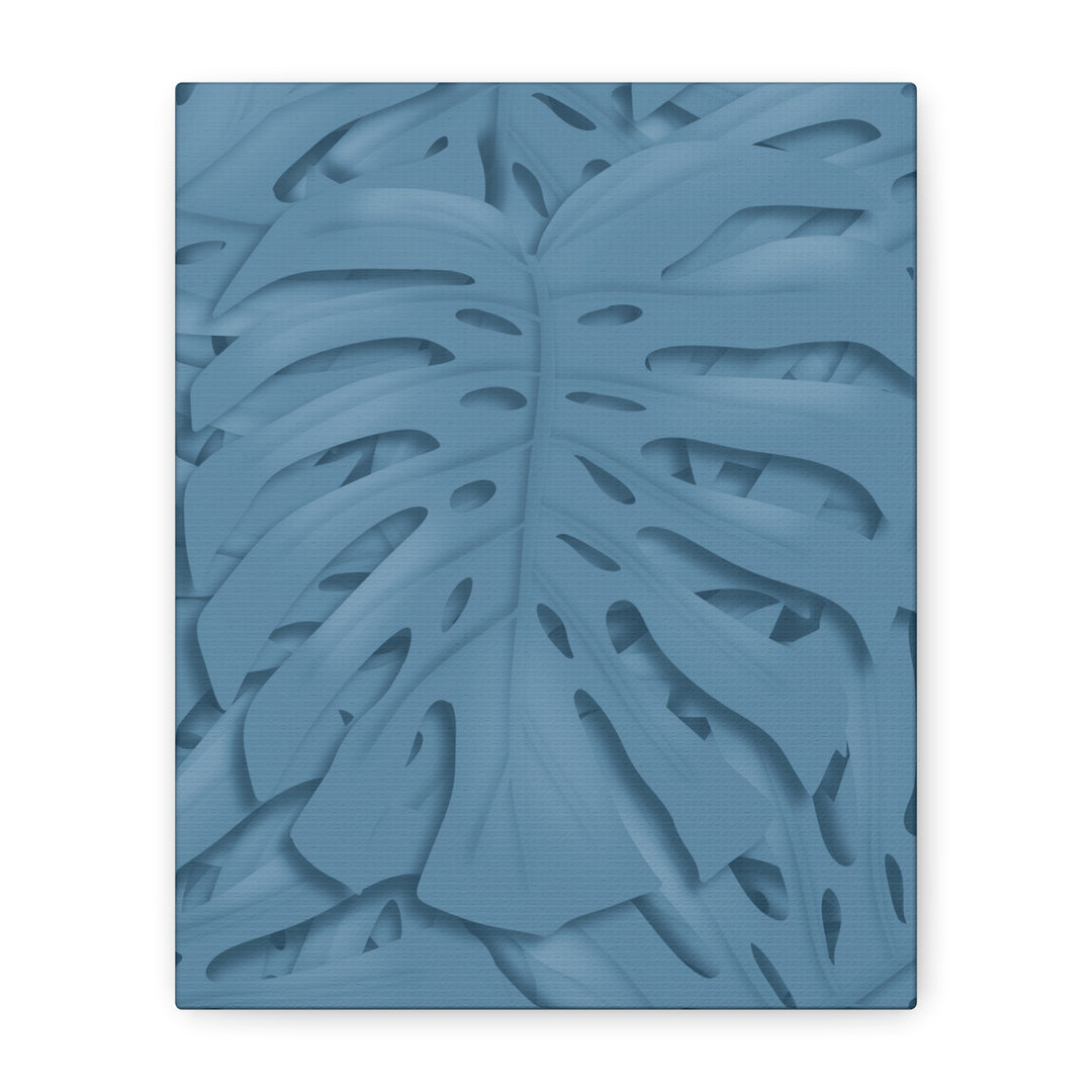 Monstera Canvas Art Blue Monstera Print With Durable Matte Finish For Modern Indoor Wall Decor