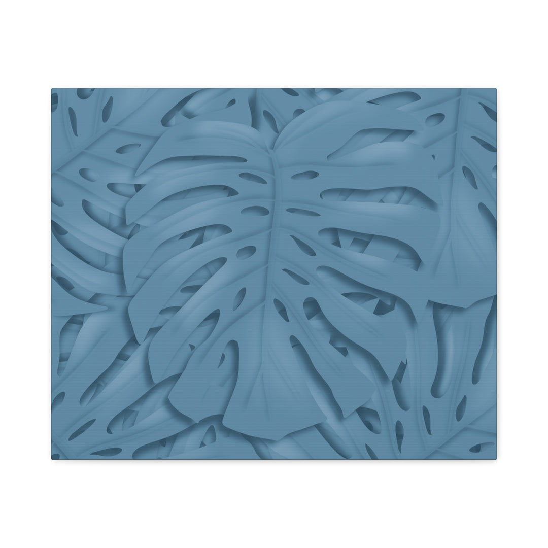 Monstera Canvas Art Blue Monstera Print With Durable Matte Finish For Modern Indoor Wall Decor