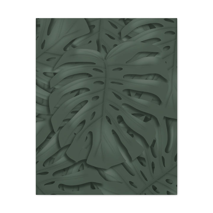 Monstera Canvas Art Tropical Leaf Wall Decor Durable Matte Finish Cotton Canvas Print 24x36