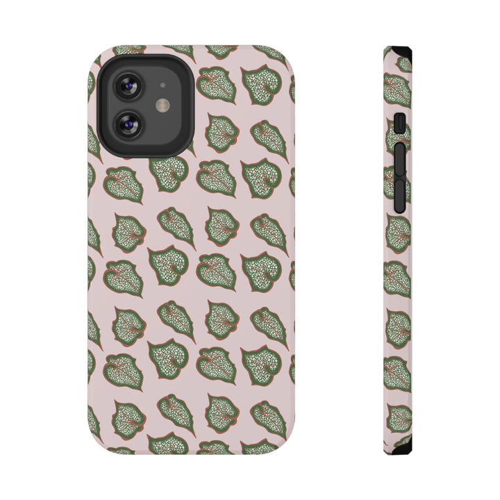 Begonia Pattern Phone Case – Dual Layer Protective Cover