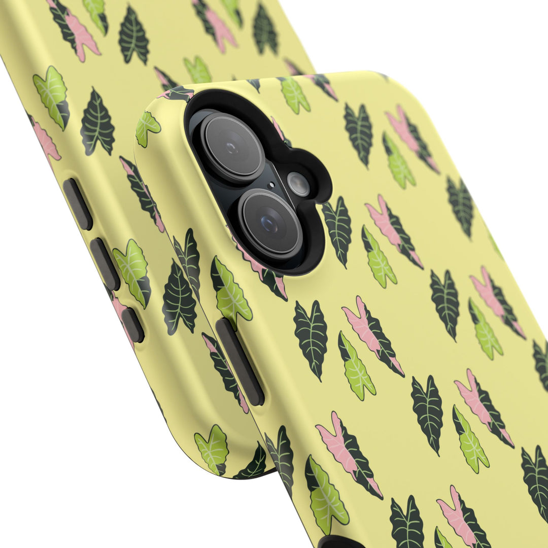 Alocasia Pattern Phone Case – Dual Layer Protective Cover