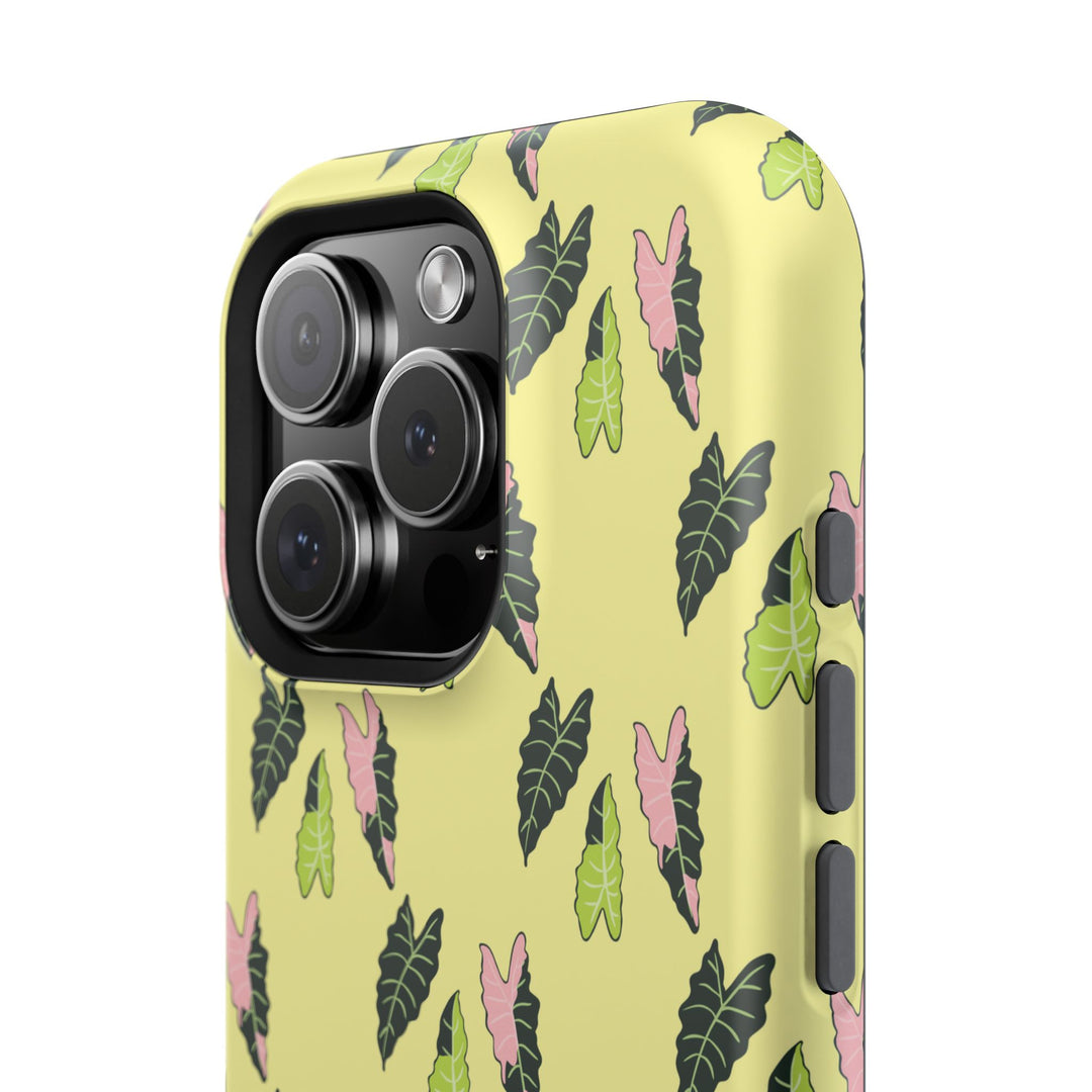 Alocasia Pattern Phone Case – Dual Layer Protective Cover
