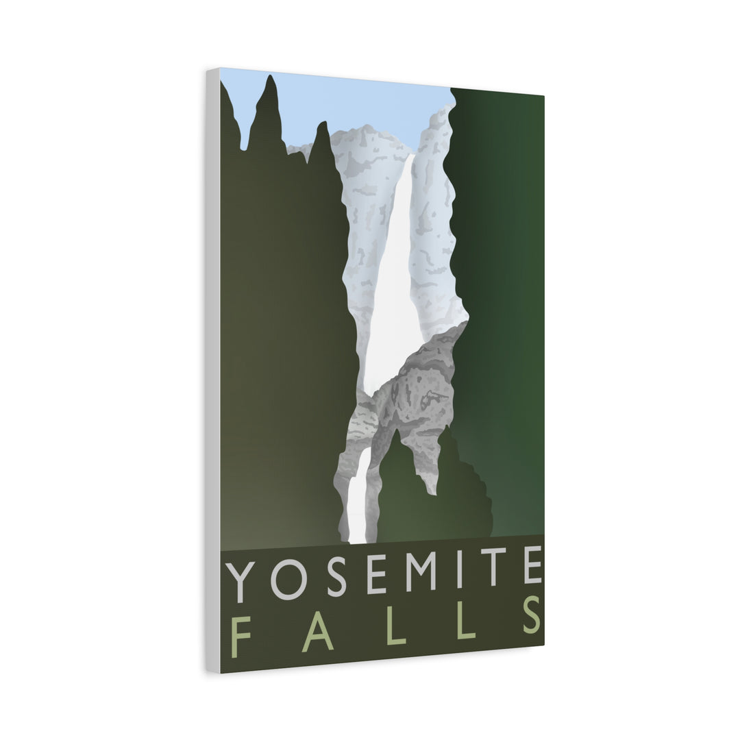 Minimalist Yosemite Waterfall Canvas Wall Art With Matte Finish For Living Room Decor