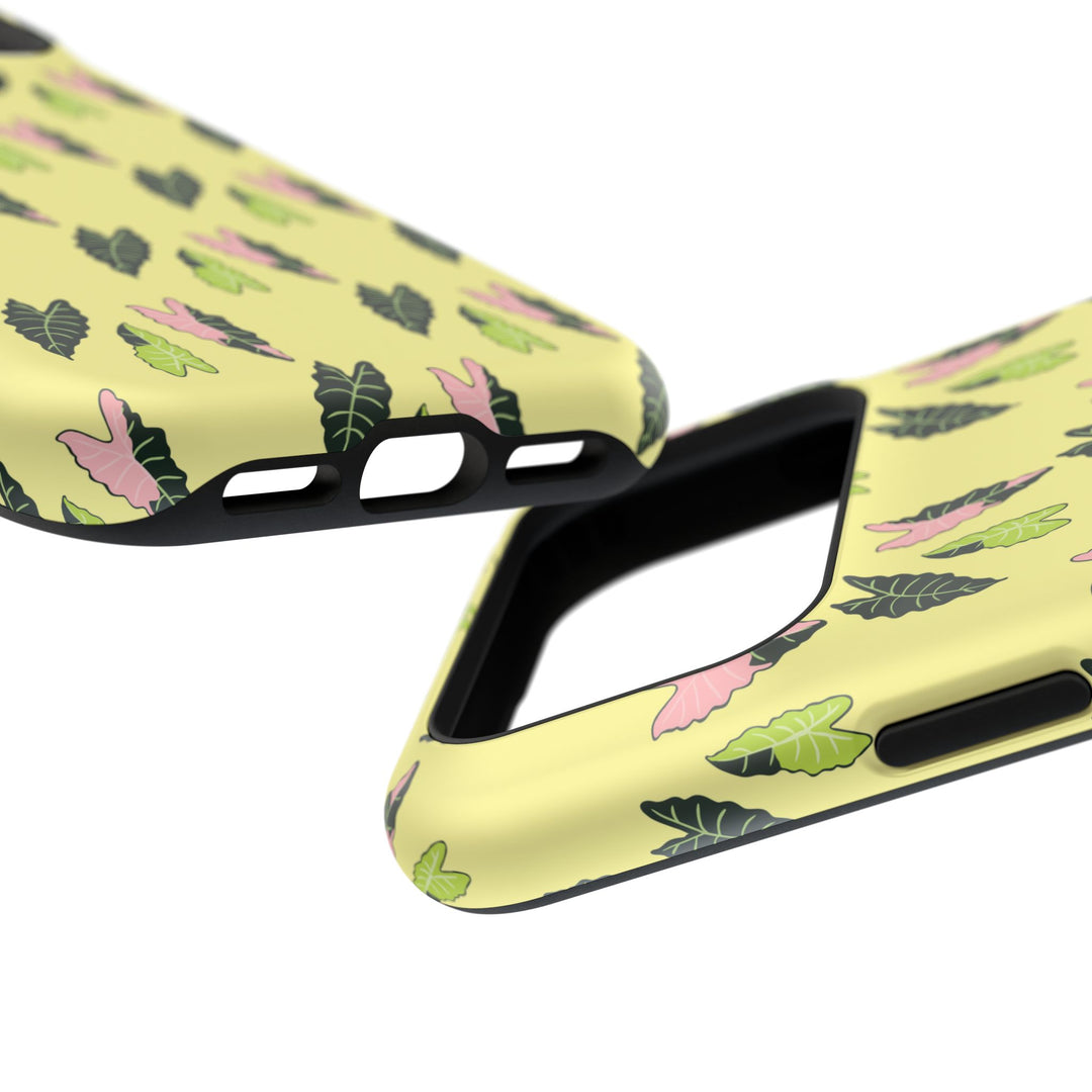 Alocasia Pattern Phone Case – Dual Layer Protective Cover