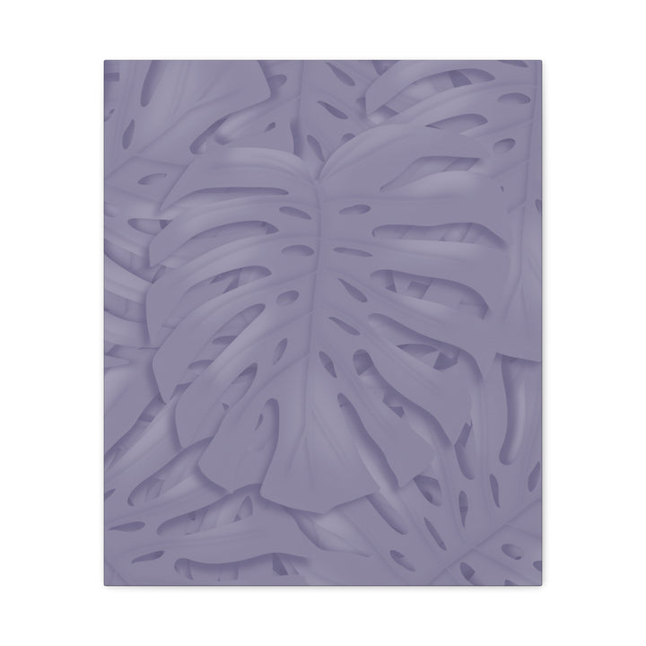 Violet Monstera Canvas Print Stretched Matte Wall Art for Bedroom and Living Room Decor