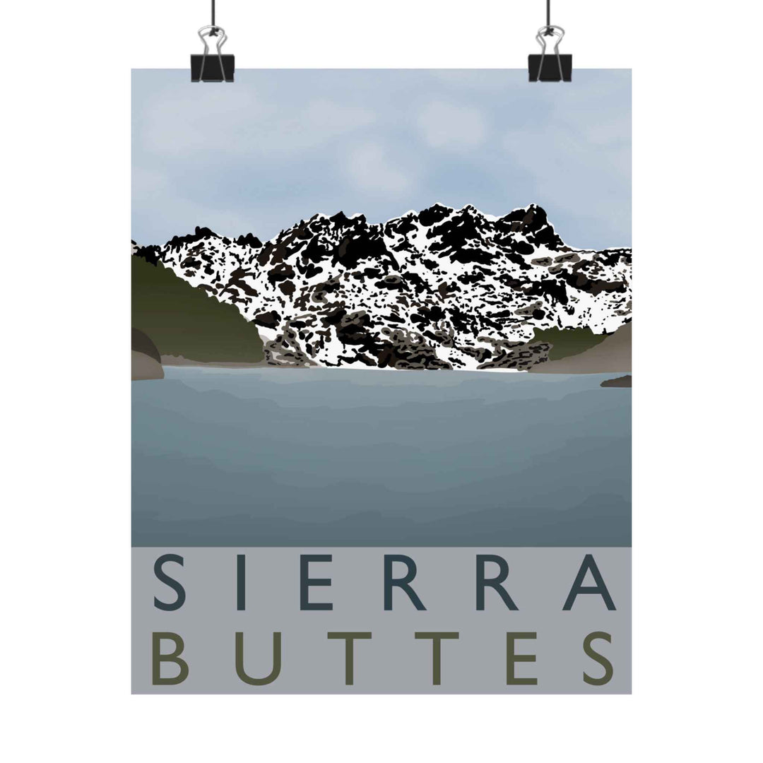 Sierra Buttes Minimalist Print
