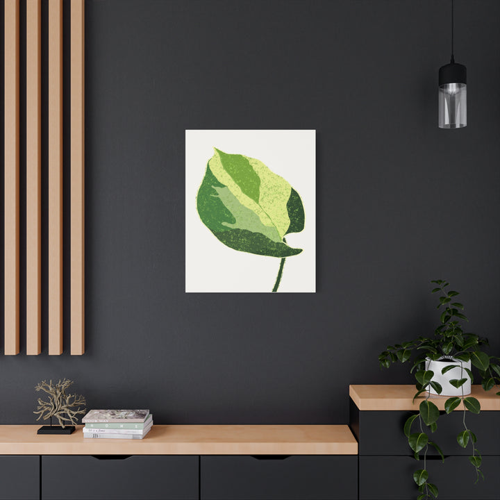 Manjula Pothos Botanical Canvas Print Matte Finish Stretched Canvas Wall Art 1.25 Inch Depth
